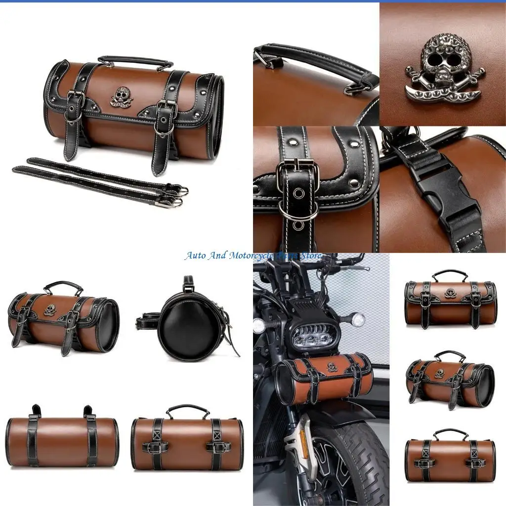 

P9FD Кожаная мотоцикл для головки для головы с регулируемыми ремнями PU кожаная мотоцикле