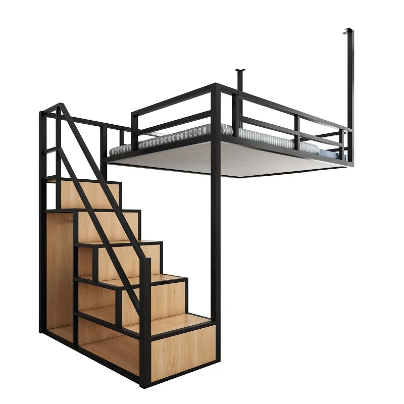 

Приподнятая кровать, подвесная кровать, квартира, небольшой блок, провинциальное пространство, односпальная двуспальная подвесная верхняя кровать для спальни