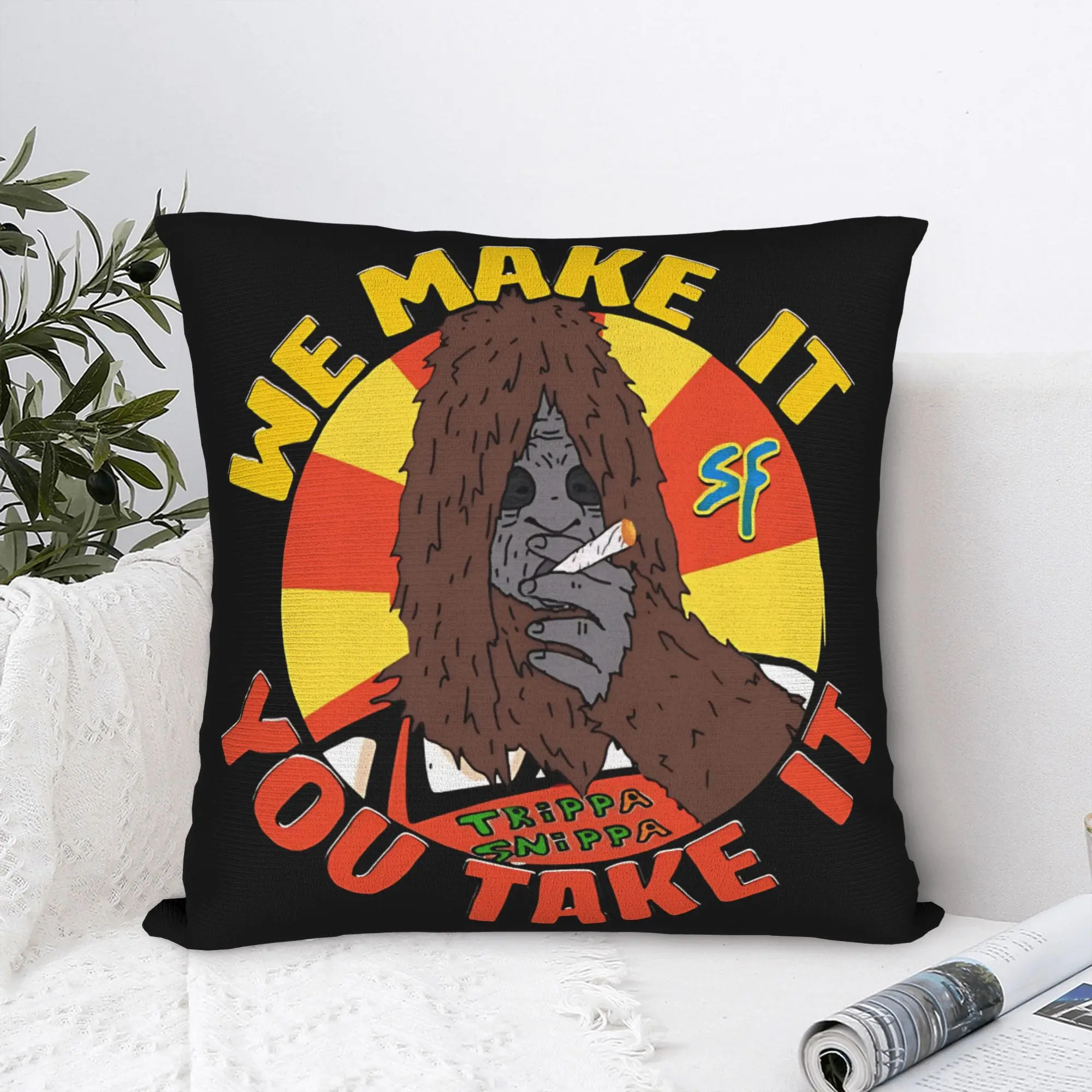 Sassy Foods – housse de coussin The Big Lez Show, taie d'oreiller amusante pour canapé, voiture, décoration de maison, housse de coussin confortable, idée cadeau