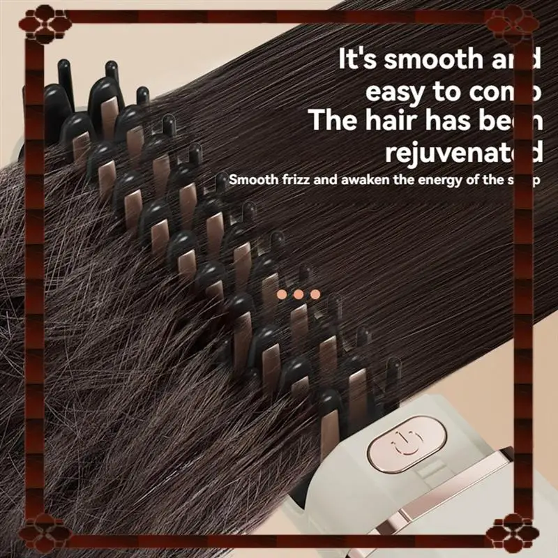 تسليم 24 ساعة، مشط صغير سلبي ساخن، فرشاة تمليس الشعر المحمولة اللاسلكية للنساء #4