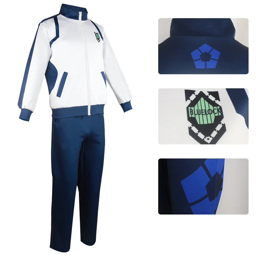 

Blue Prison Sports Hoodie Cosplay Cosplay Costume Zip Sportswear Tracksuit Sweatshirt Hoodie Halloween Carnival Clothes
