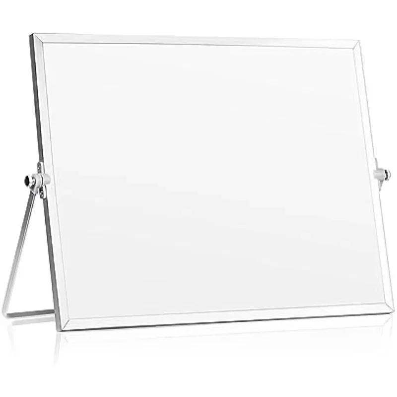 

Dry Erase Board, Magnetic Desktop Whiteboard with Stand, Portable Double-Sided White Board Easel for Students Memo To Do List