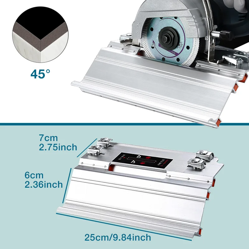 45 Degree Tile Marble Chamfering Guide Locator Angle Cutting Corner Cutting Machine Adjustable Manual For Stone Building Tool