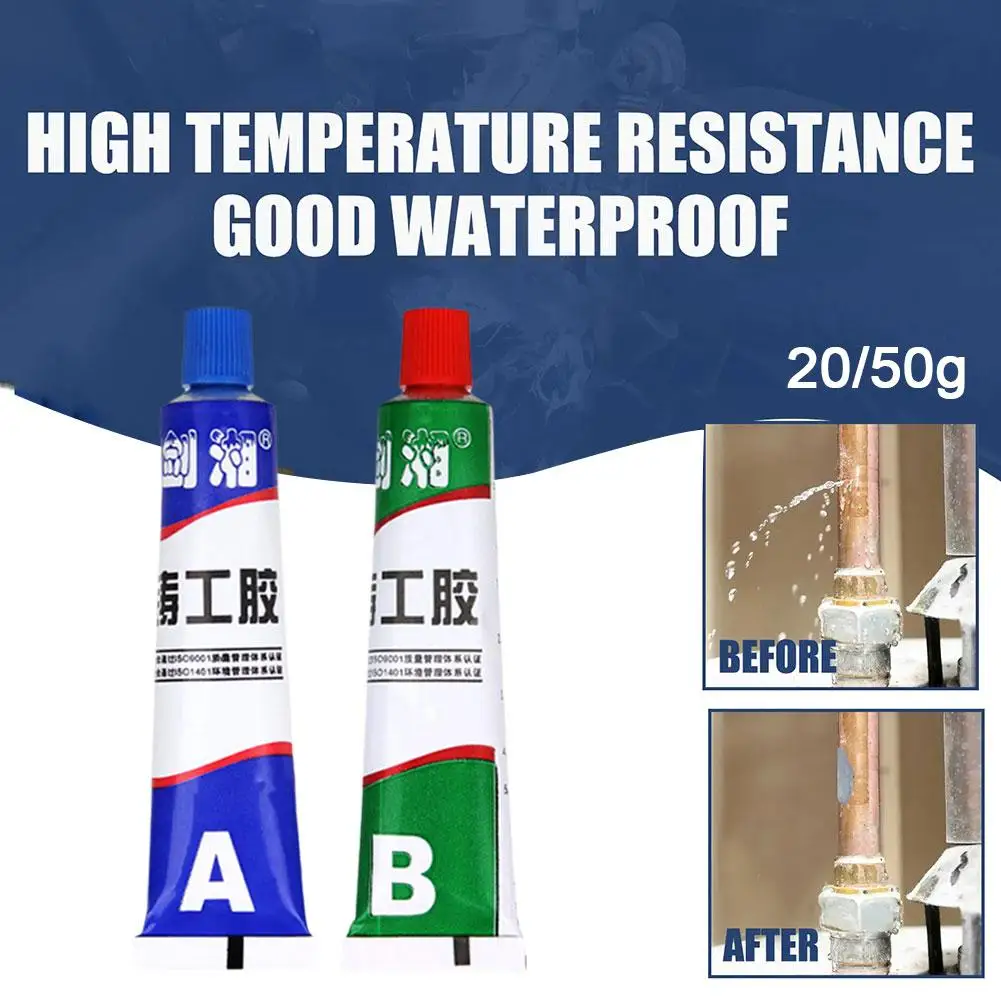 AB Super Metal Repair Glue High Strength Metal Repair Sealer Weld Sealant Agent Industrial Heat AB Resistance Adhesive Cold X5A7