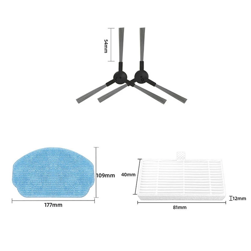 Accesorios de repuesto para Robot aspirador Mannv, BR150, BR151, ZCWA, BR150, BR151