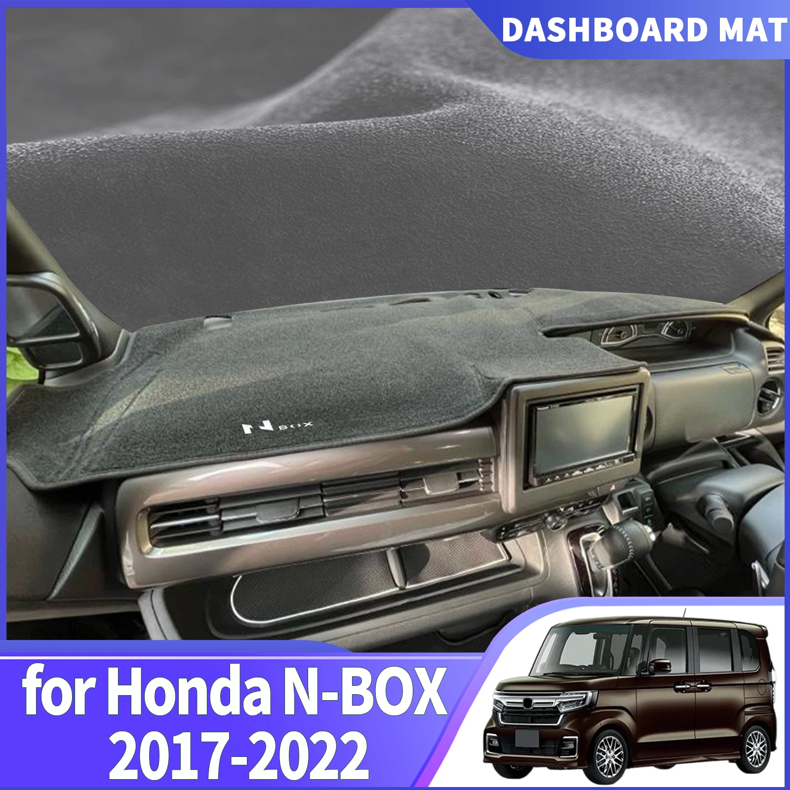 

fit for Honda N-BOX 2017-2022 NBOX N BOX JF3 JF4 RHD Dashmat DashMat Sunshade Dashboard Cover Pad Protective Carpet Accessories