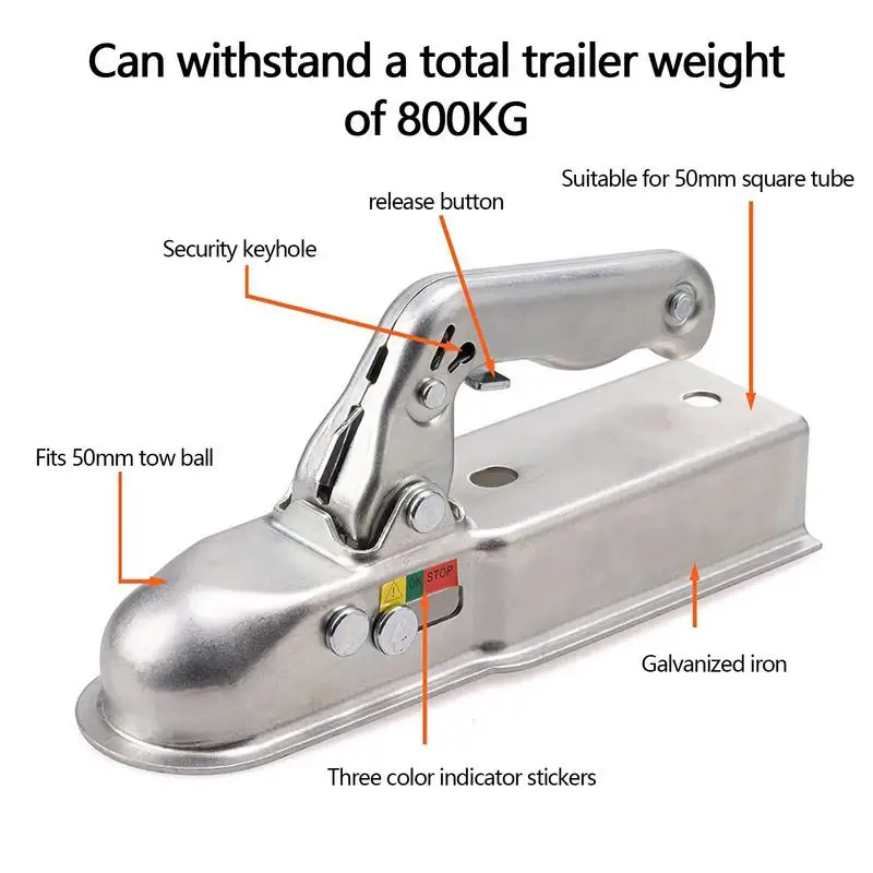 Trailer Tow Connector Towball Protector Head Connector Trailer Parts Trailer Connector For RV Boat Truck Caravan Trailer Campers