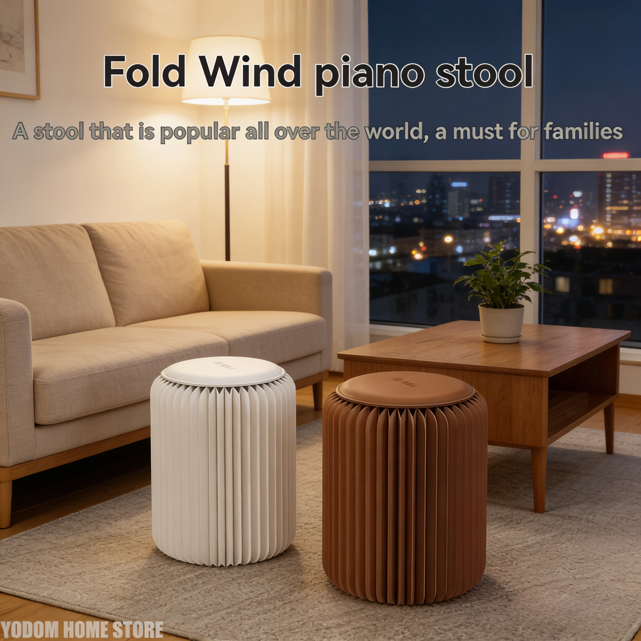 Household Paper Stool Foldable Upgraded Double-layer Kraft Paper Circular Honeycomb Structure Load-bearing 500kg