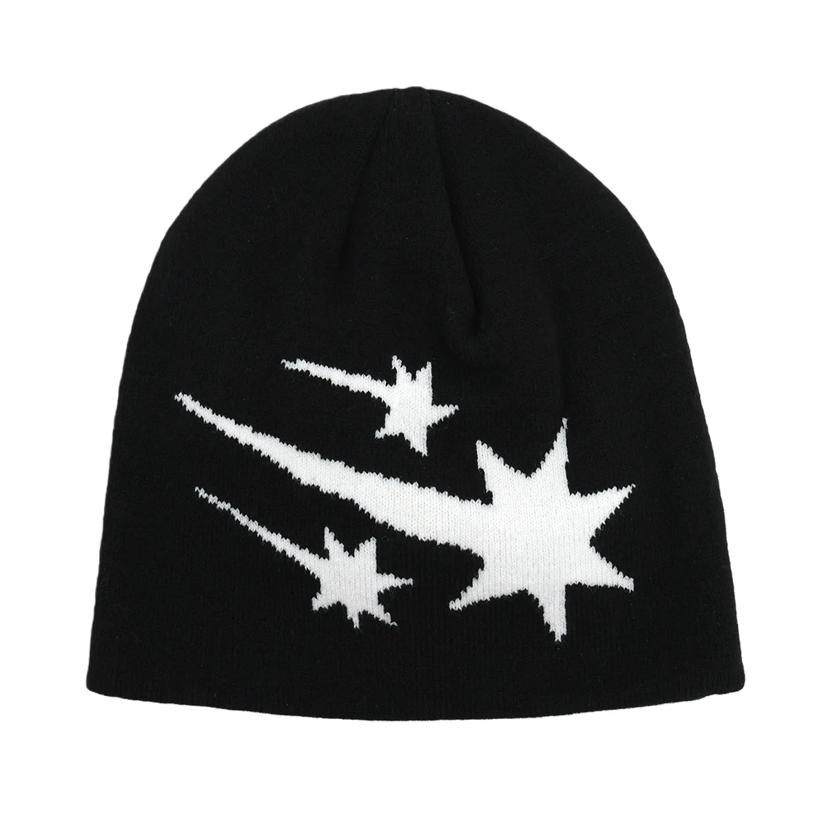 Korean Version Star Jacquard Winter Autumn Knit Hat Women Men Warm Beanies Soft and Warm Skullcap Outdoor Windproof Skiing Cap