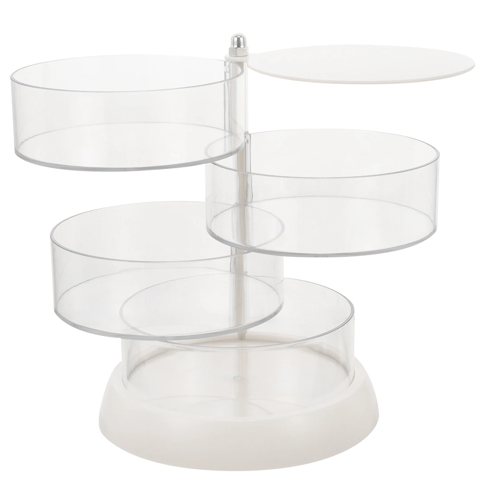 

Rotating Bracelet 4 Layers Clear Jewelry Clear Jewelry Organizer Organizer Storage Rotatable Design Dustproof Necklace Holder