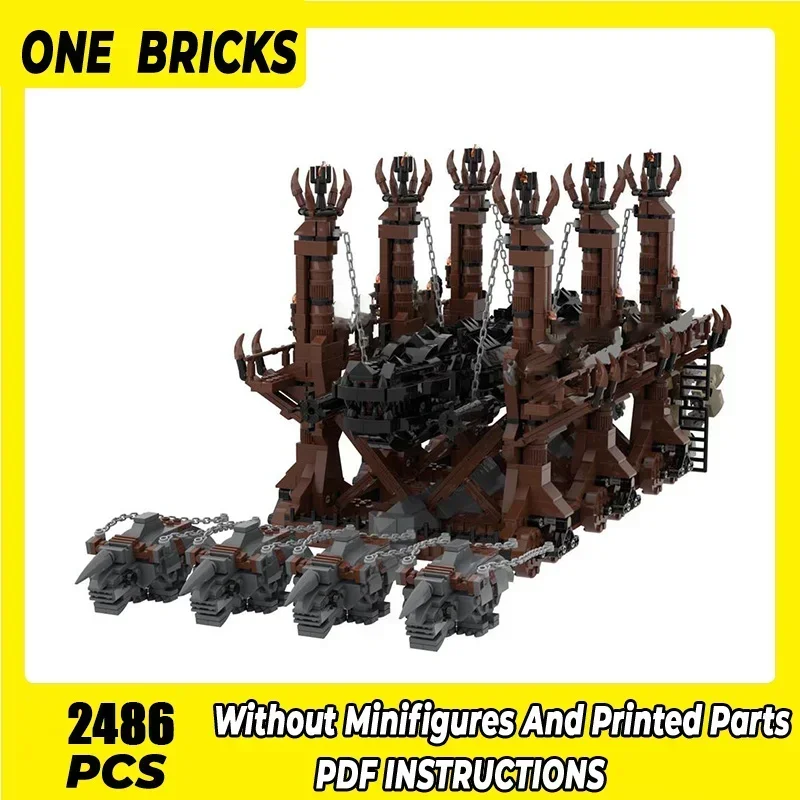 

Castle Bricks Magical Rings Moc Building Blocks Movie Scene Wolf's Head Grond Model DIY Assembly Street View Toys Child Gifts
