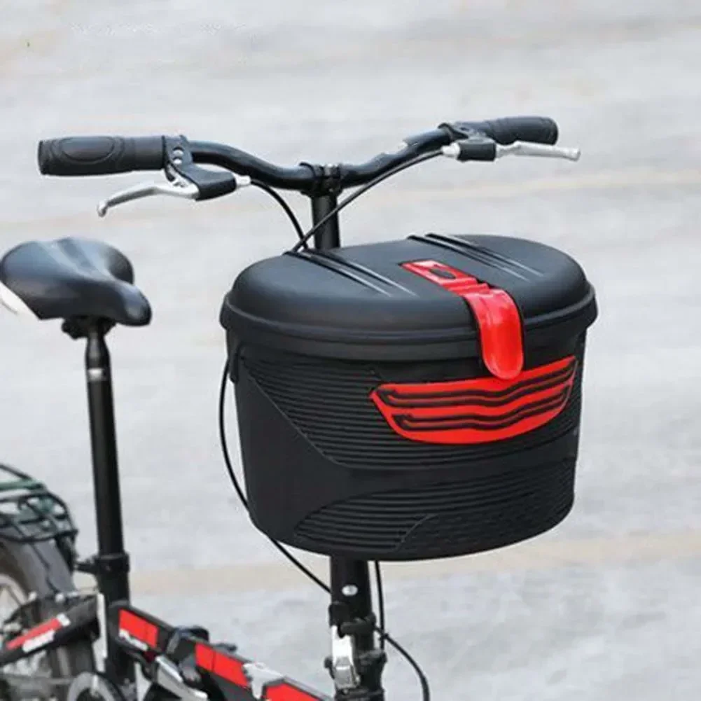 Electric Scooters Bicycle Basket Front Storage Basket Carrying Baskets With Lock Plastic Baskets With Lid E-bikes Accessories