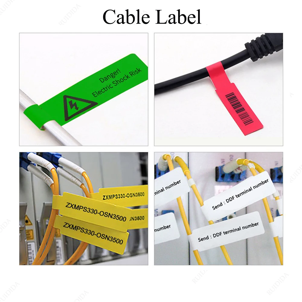 D11 D110 D101 lable Sticker Cable Label Paper White Waterproof Niimbot Label Color Transparent Price Tag