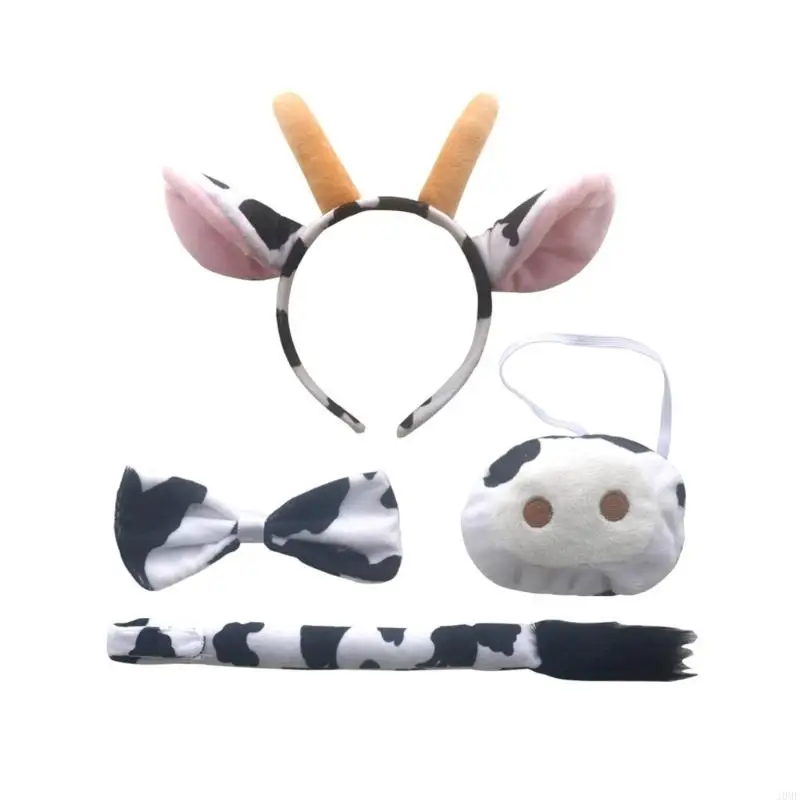 j0mf 1/4/5pcs kid ears 헤드 밴드 테일 보우 튜 테일 스커트 코 장갑 동물 코스 플레이 액세서리