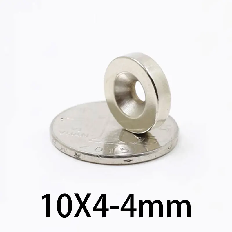 10/20/50/100pcs 10x4-4mm 10x5-4mm Stong Neodymium Magnets Withe Hole Round Countersunk Magnetic DIY Permanent Magnet