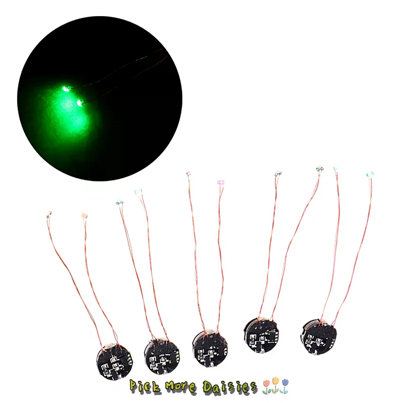 Lampe LED à commande magnétique filaire de 5 cm - Modèle de lumière magnétron avec batterie |   Jouets de voiture DIY/Diorama/Robots, matériaux d'éclairage