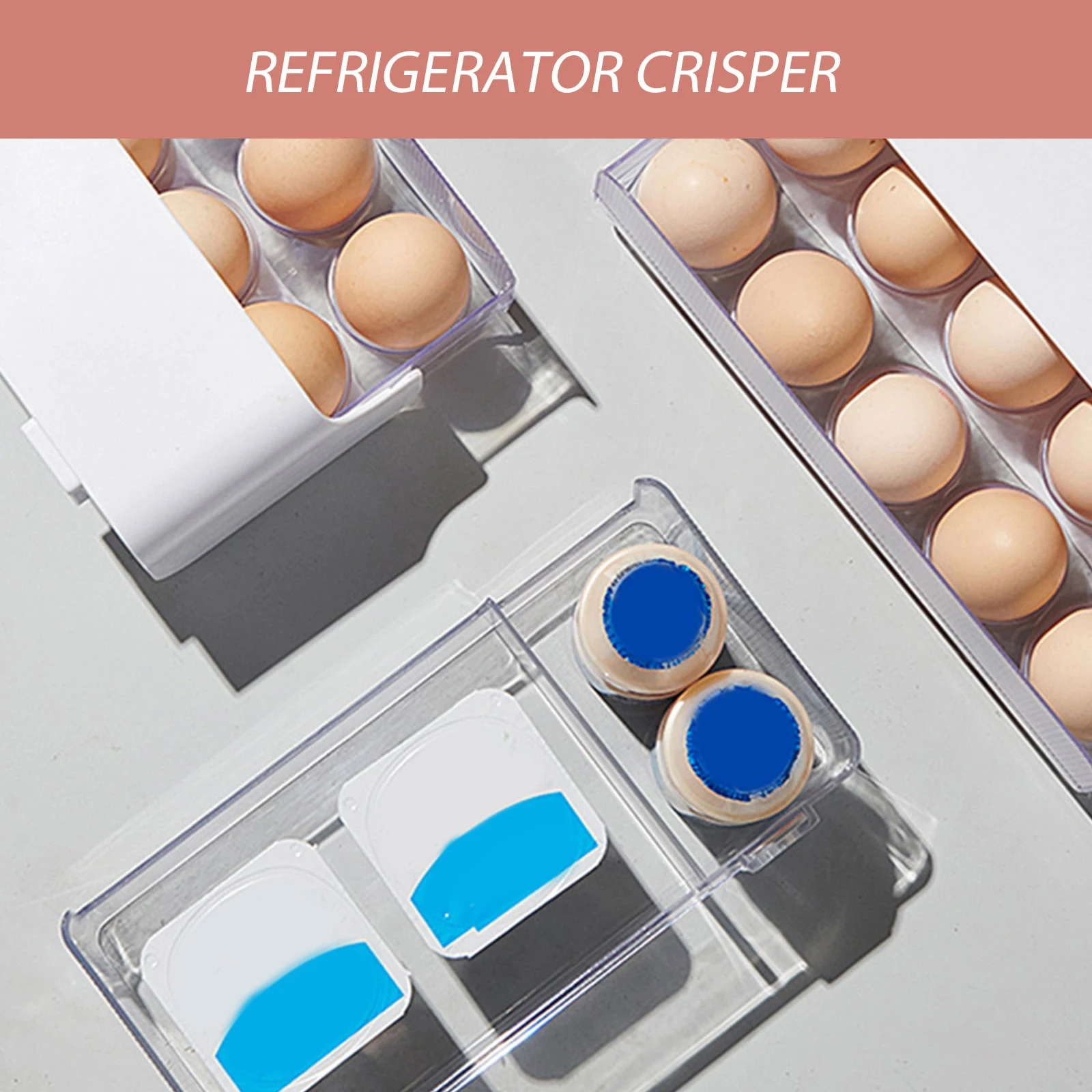 Hanging Fridge Organizer Side Door Storage Boxes Freezer Case Kitchen Food Containers Refrigerator Crisper Bins Small