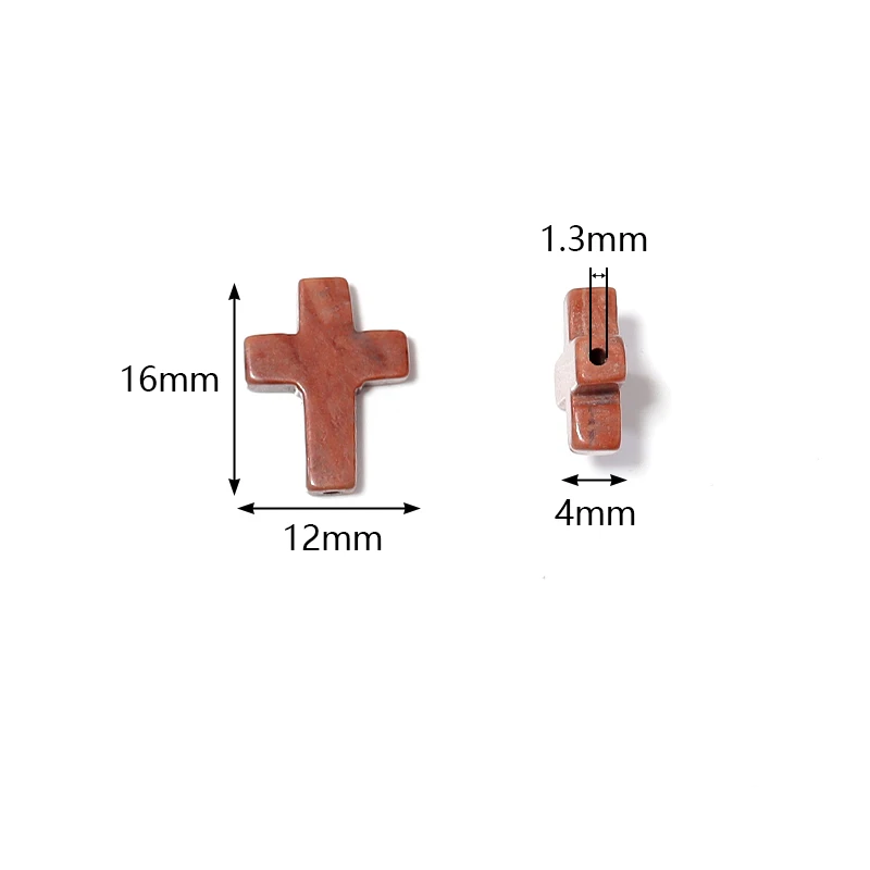 5pcs/lot 12x16mm Natural Cross Shape Stone Bead Tiger Eye Opal Amethyst Loose Spacer Beads For DIY Jewelry Making Accessories