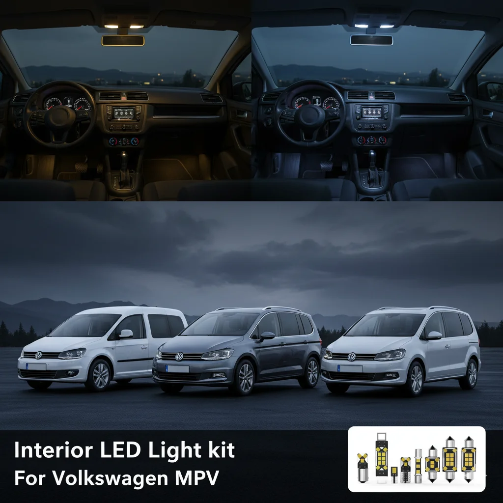 

For Volkswagen Touran 1T 5T Caddy Multivan Caravelle T4 T5 T6 1996-2020 Car Interior Light LED Kit White Canbus