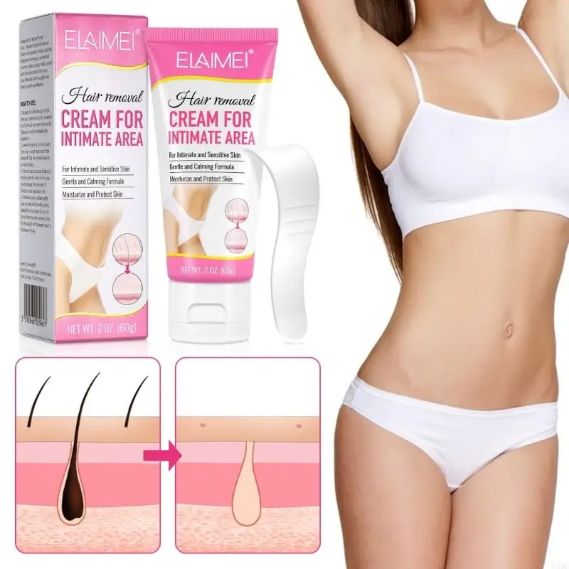 U0DE Intimate Private Hair Removal Cream for Unwanted Hair in Leg Underarms Private