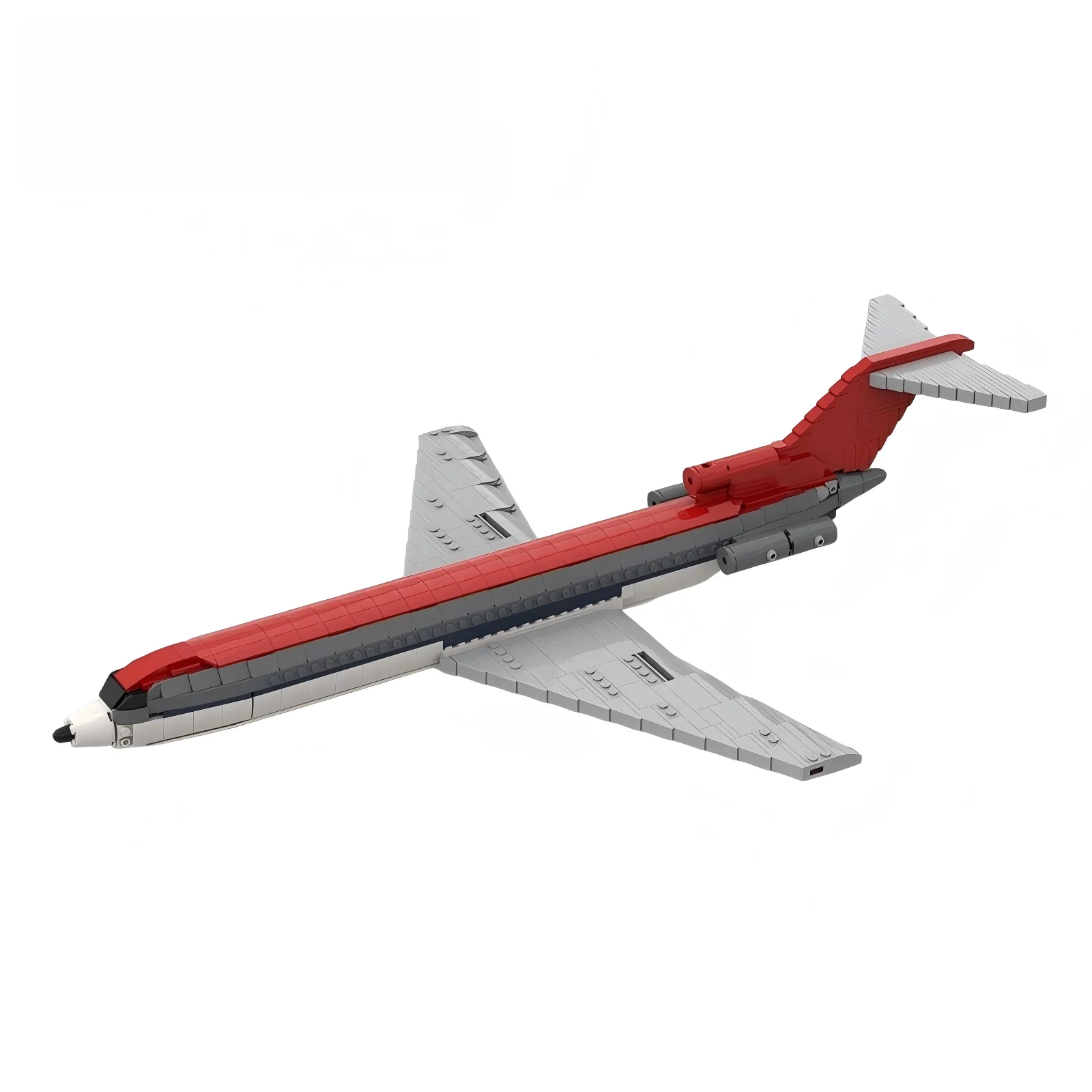 Bloques de Construcción de Modelo de Avión Boeing 727, Juguete Educativo para Niños, Rompecabezas de Ensamblaje, Pieza de Exhibición, Juguete Inteligente, Material ABS