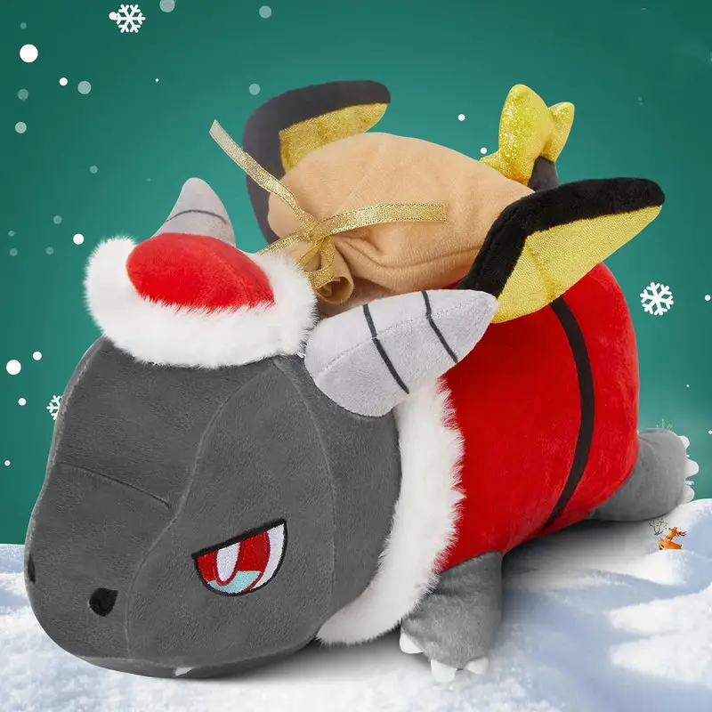 

Christmas Dragon Plushie - Flying Fantasy Creature Stuffed Toy Soft Cuddly Gift for Children Holiday Party Decoration & Presen