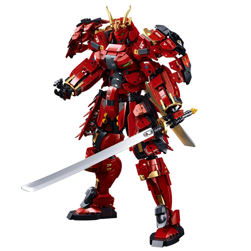 923pcs Armored Samurai Mech Robot DIY Action Figure Classic Model Building Blocks Bricks Assemble Children Toys Birthday Gifts