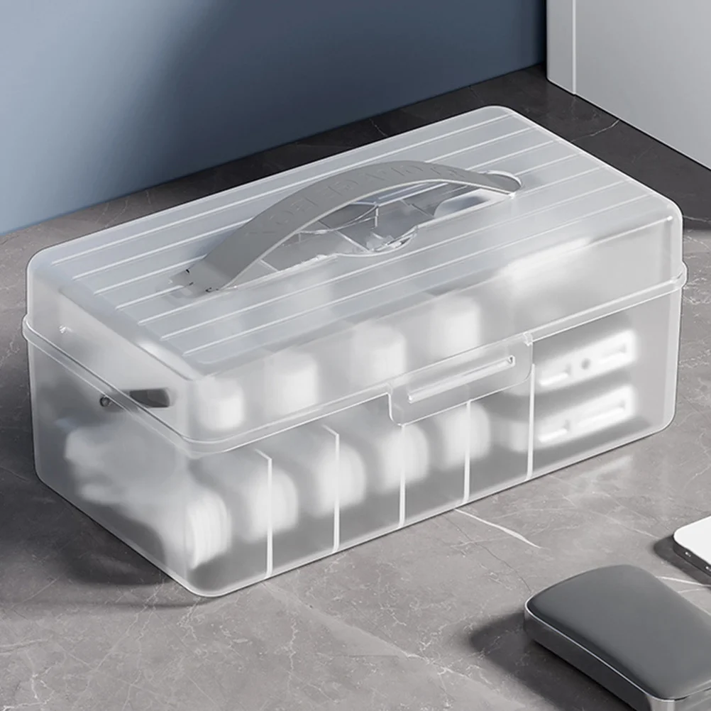 กล่องเก็บพาวเวอร์แบงค์แบบพกพา กล่องจัดเก็บสายเคเบิล กล่องจัดระเบียบสายไฟ อุปกรณ์จัดเก็บอิเล็กทรอนิกส์ กล่องจัดระเบียบบนโต๊ะ