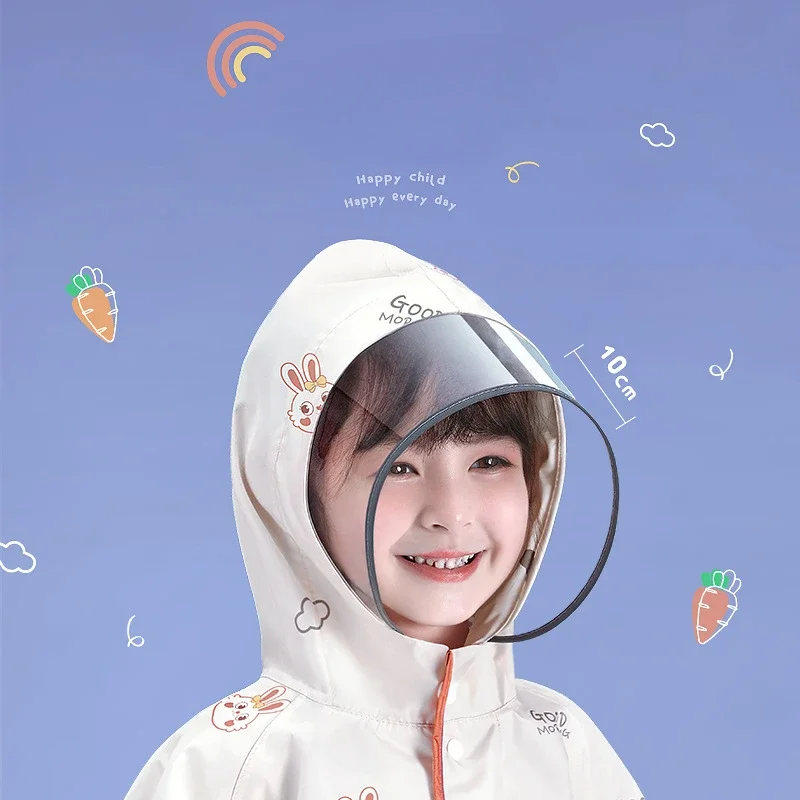 EVA Children Raincoats Raincoat Thickened Waterproof EVA Rain Coat Kids Clear Transparent Tour Waterproof Rainwear Suit