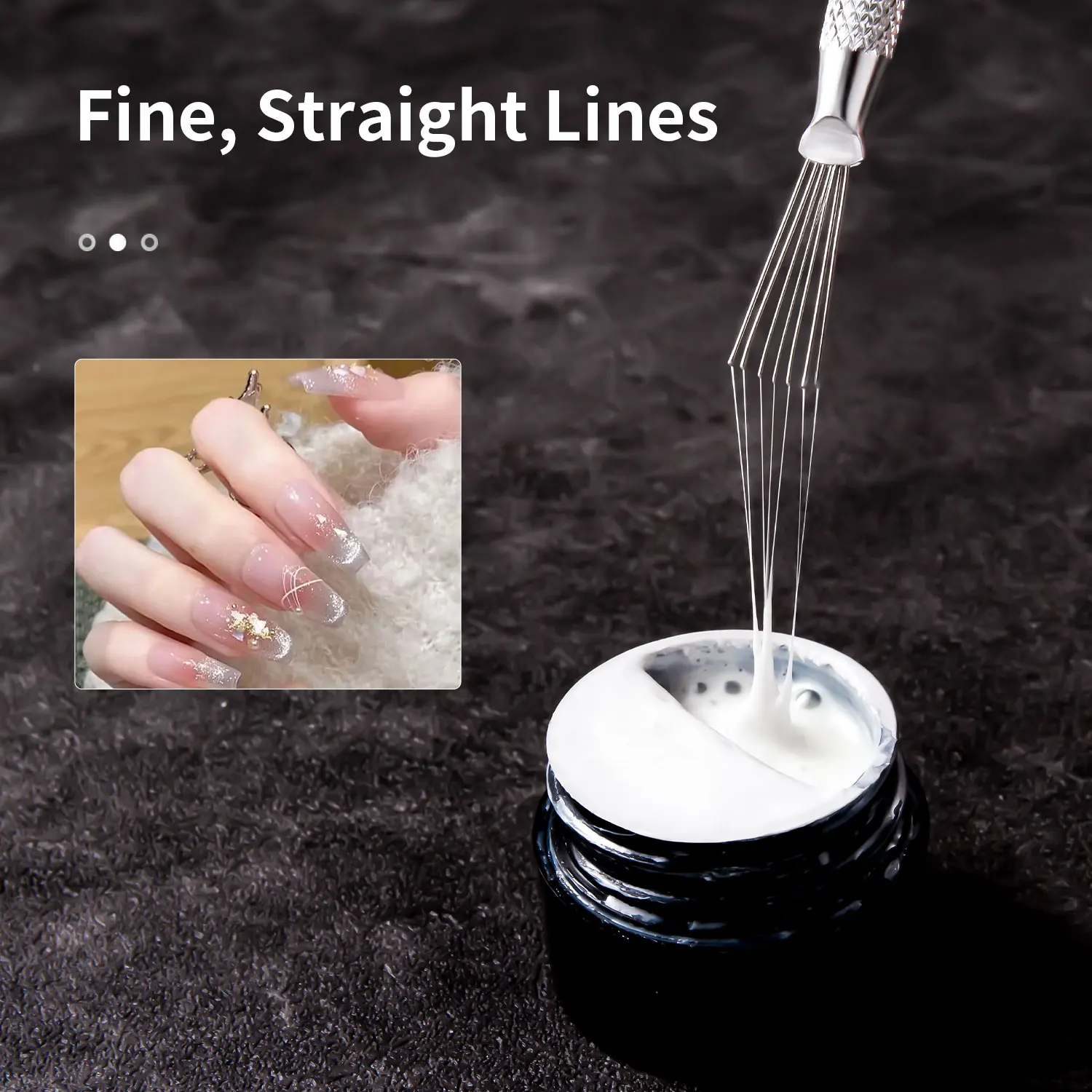 Nail Art Wire Drawing Tool Multifunctional Seven-pin Pen Texture Brush Tools DIY Nail Brush Bendable Feather Pin Painting Lines