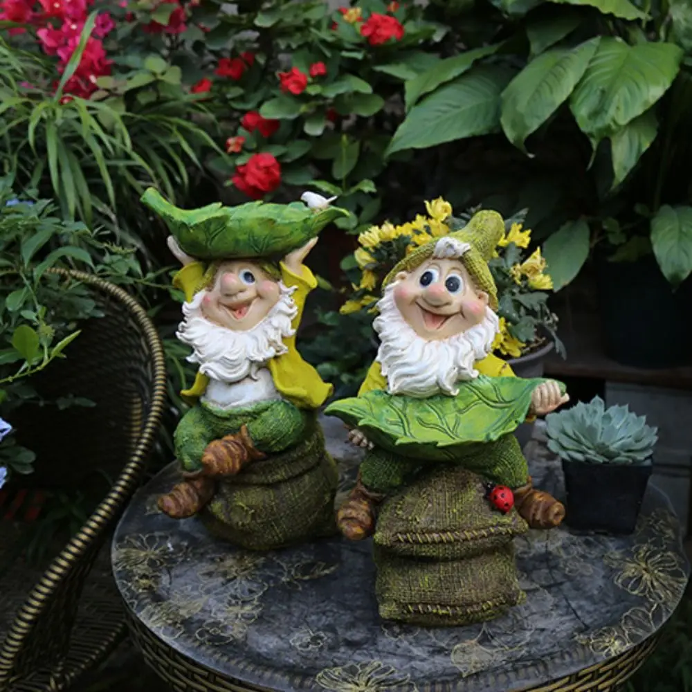 

Смола карлик скульптура орнамент милая водонепроницаемая миска для воды для птиц креативный дозатор еды для птиц для любителей птиц попугай