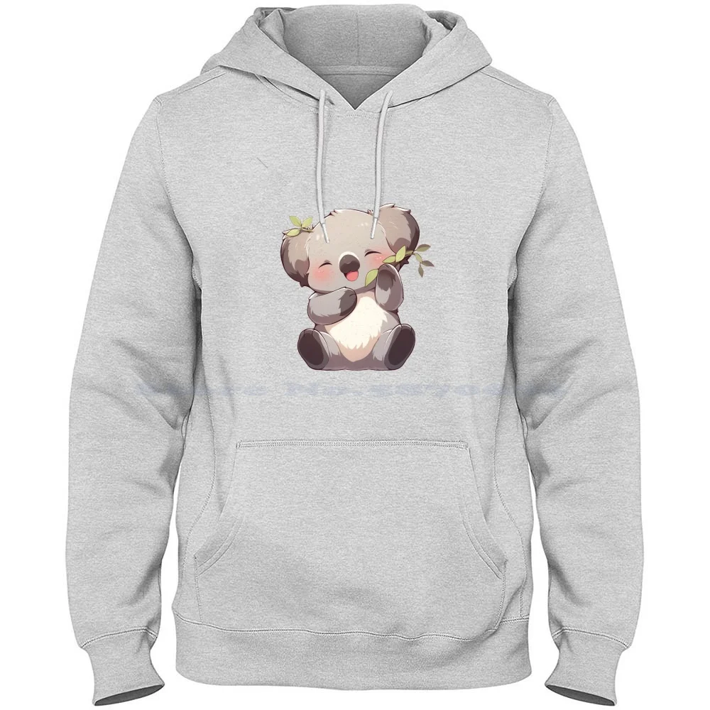 Kawaii Koala 100% Cotton Hoodie T Shirt Kawaii Koala Cute Adorable Whimsical Animal Character Fuzzy Charming Playful Endearing