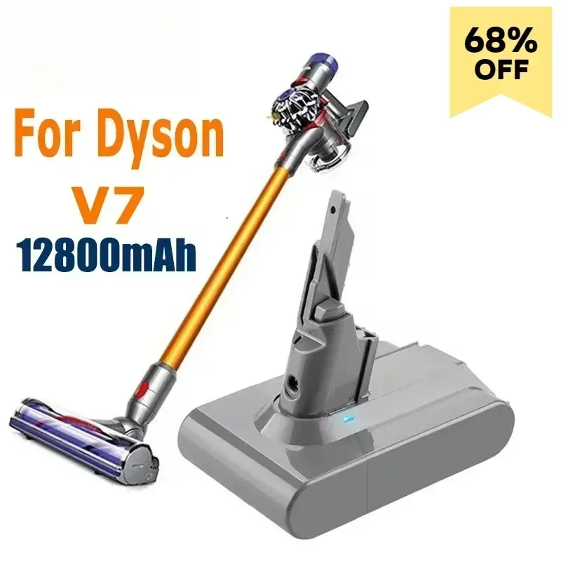 Nuova Batteria Ricaricabile Li-ion 21.6V 12800mAh per Dyson V7, Ricambio per Aspirapolvere Animal Pro 2026