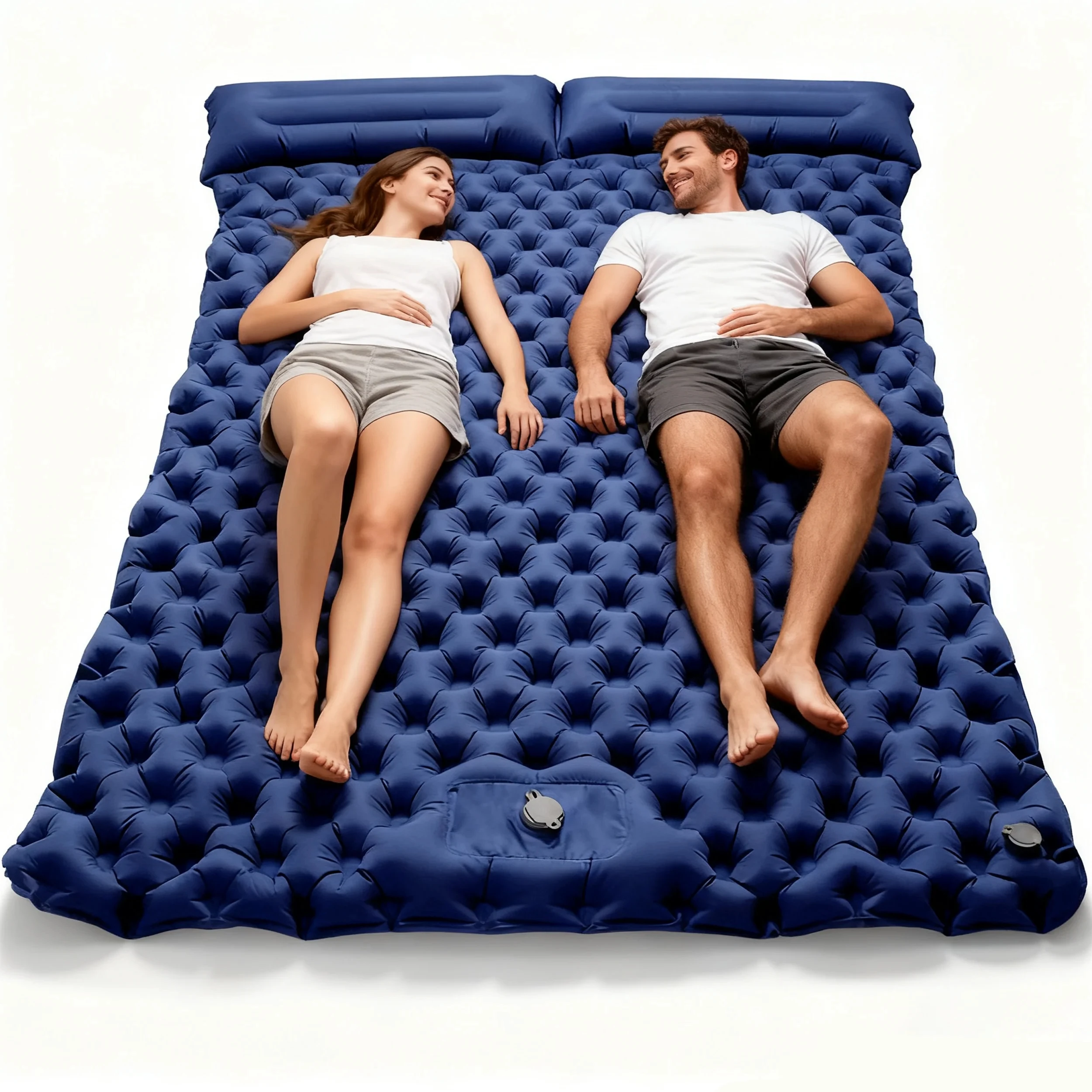 Outdoor Daybed Furniture - Outdoor-Camping-Doppel-Luftmatratze, extra breite Schlafmatte, ultraleichtes Klappbett,