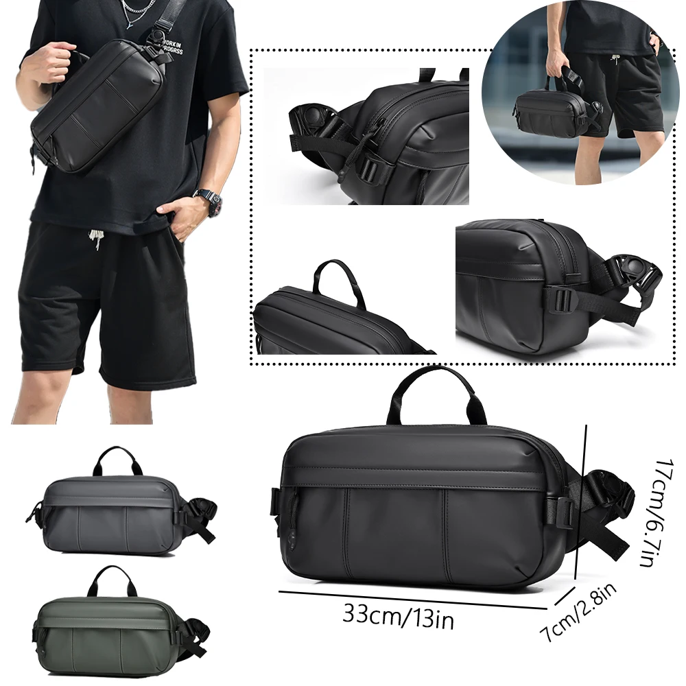 

Crossbody Bag Men's Workwear Shoulder Bag Men's Chest Bag Waist Bag Functional Style New Shoulder Bag