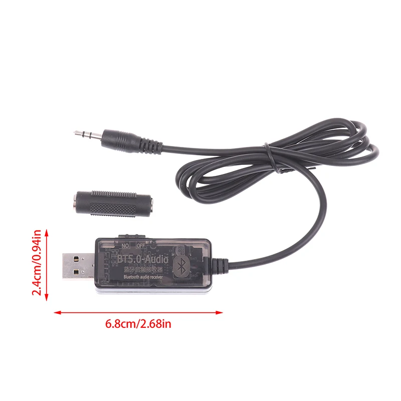 Wireless USB Audio Speaker for Car, Bluetooth Receiver, AUX Cable, Headset Conversion Module Adapter