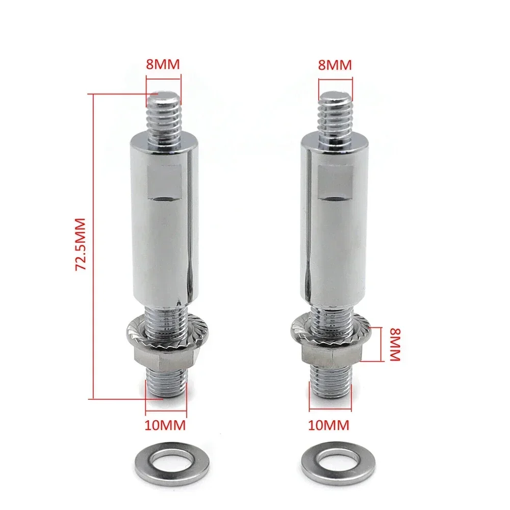 

1-1/2" Clockwise & Counter-clockwise Raised Mirror Adapters For Ducati Yamaha Aftermarket Motorcycle Parts