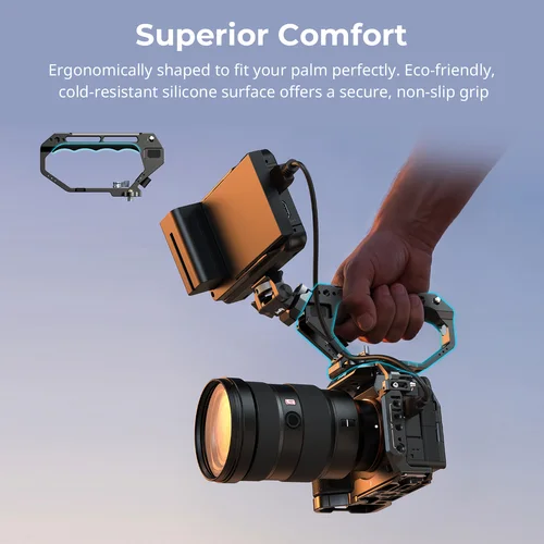 Imagen 2 del producto Mango superior estilo D SmallRig con abrazadera NATO, con orificios de localización de 1/4 ""-20 zapata fría para DSLR para SONY para jaula de cámara Nikon-5661