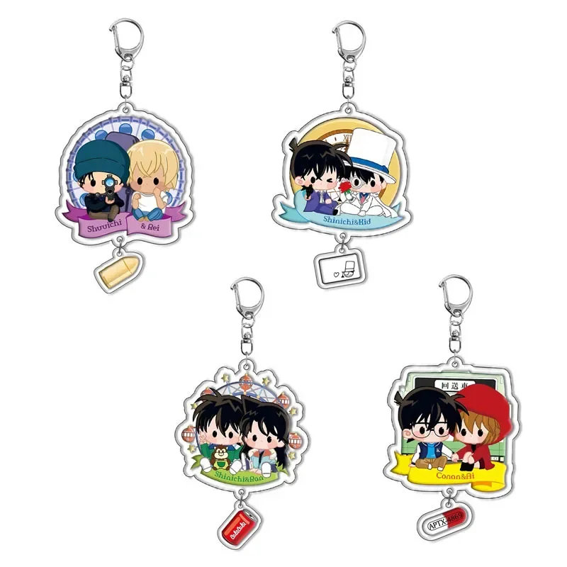 Exquisite Sandwich Style Anime Figure Key Chain Jimmy Kudo Anita Hailey Kid Phantom Thief Chibi Cadeau Maitresse Ecole