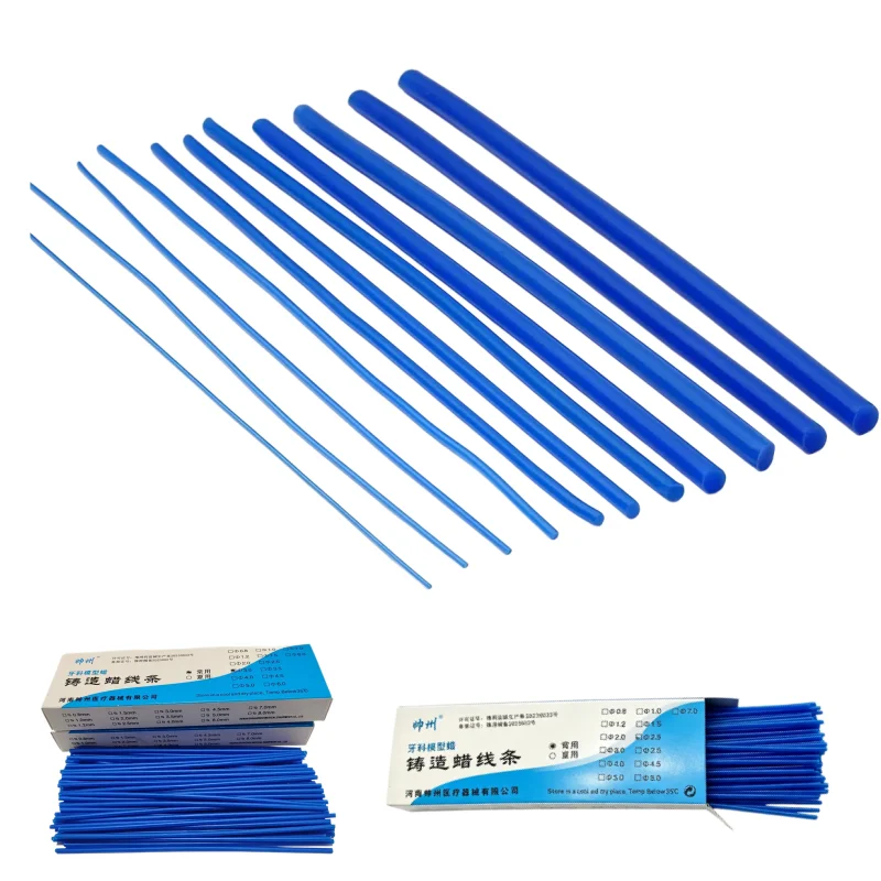 Cera para Fundición Dental en Líneas de 0.8/1.0/1.5/2.0/2.5 mm, Cera en Hilo para Fundición de Dientes y Procesamiento de Prótesis, Material de Laboratorio Dental