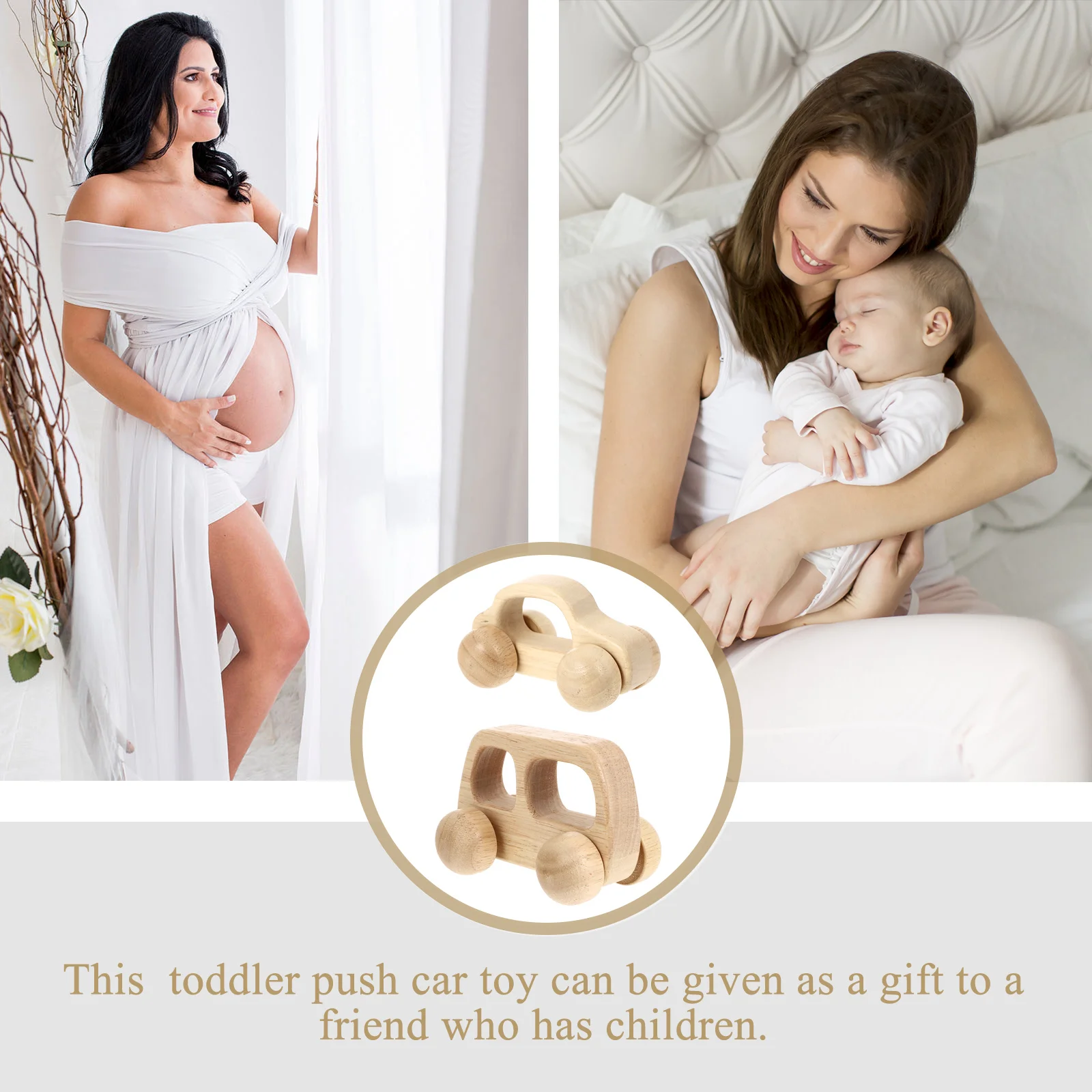 

2 шт. деревянный детский толкатель, прочный детский захват, развитие сенсорных навыков, жевательный автомобиль для прорезывания зубов, деревянные машинки, детская игрушка-автомобиль