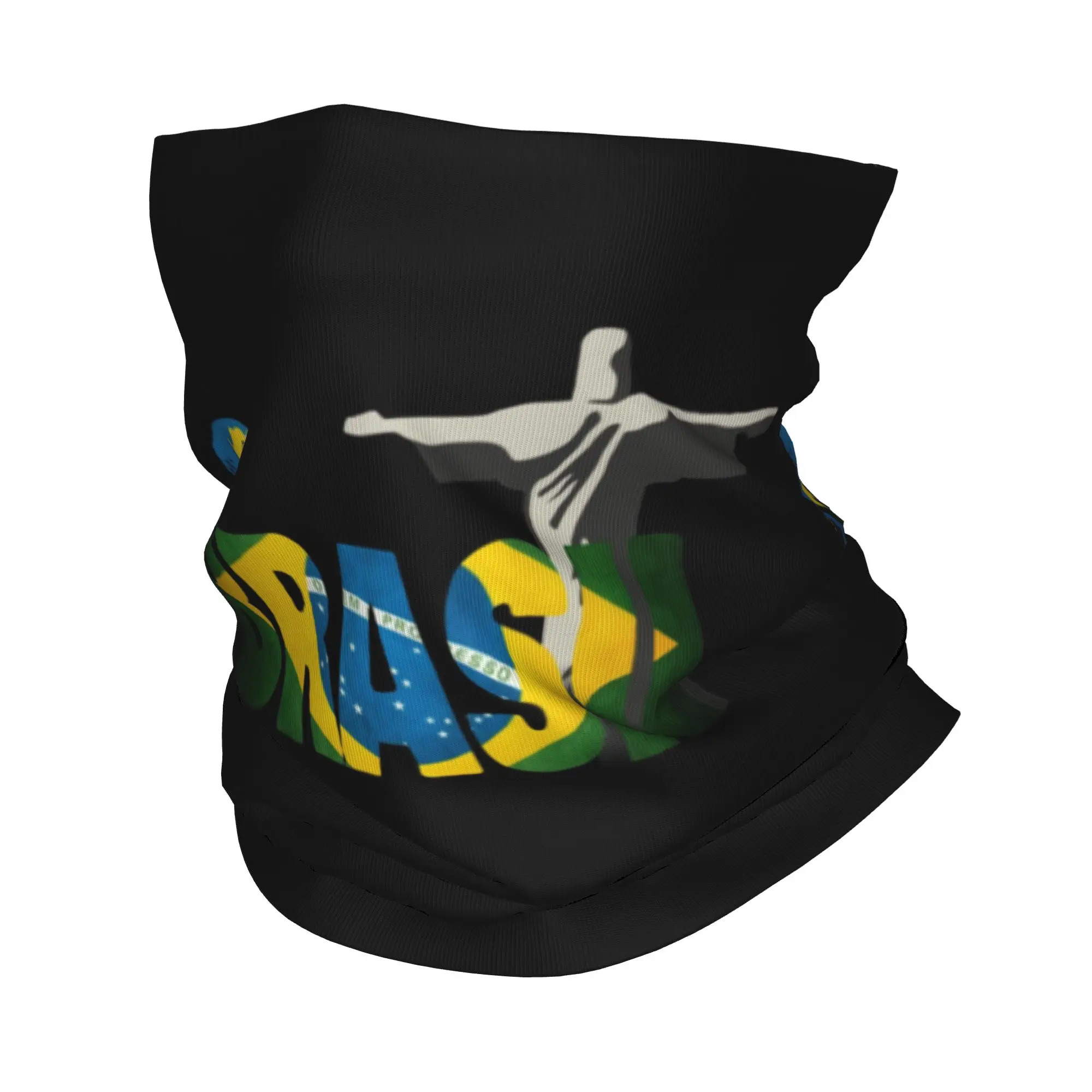 Custom Flag of brazil Bandana Neck Gaiter Windproof Face Scarf Cover Men Women  Headwear Tube Balaclava