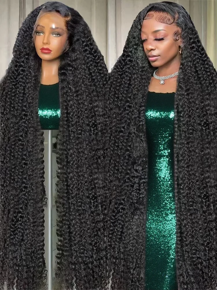 40 46 بوصة مجعد الباروكات الشعر البشري 13x6 HD موجة عميقة الدانتيل الباروكات الأمامية 300% الكثافة 7x5 خصلات الشعر المستعار الإنسان غلويليس لملابس نسائية الذهاب