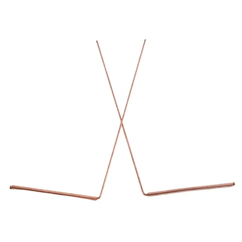THIVN-4Pcs Copper Dowsing Rods Spiritual Divining Rods Flexible Copper Rod Dowsing Spirit Rods With Pendulum Pendant