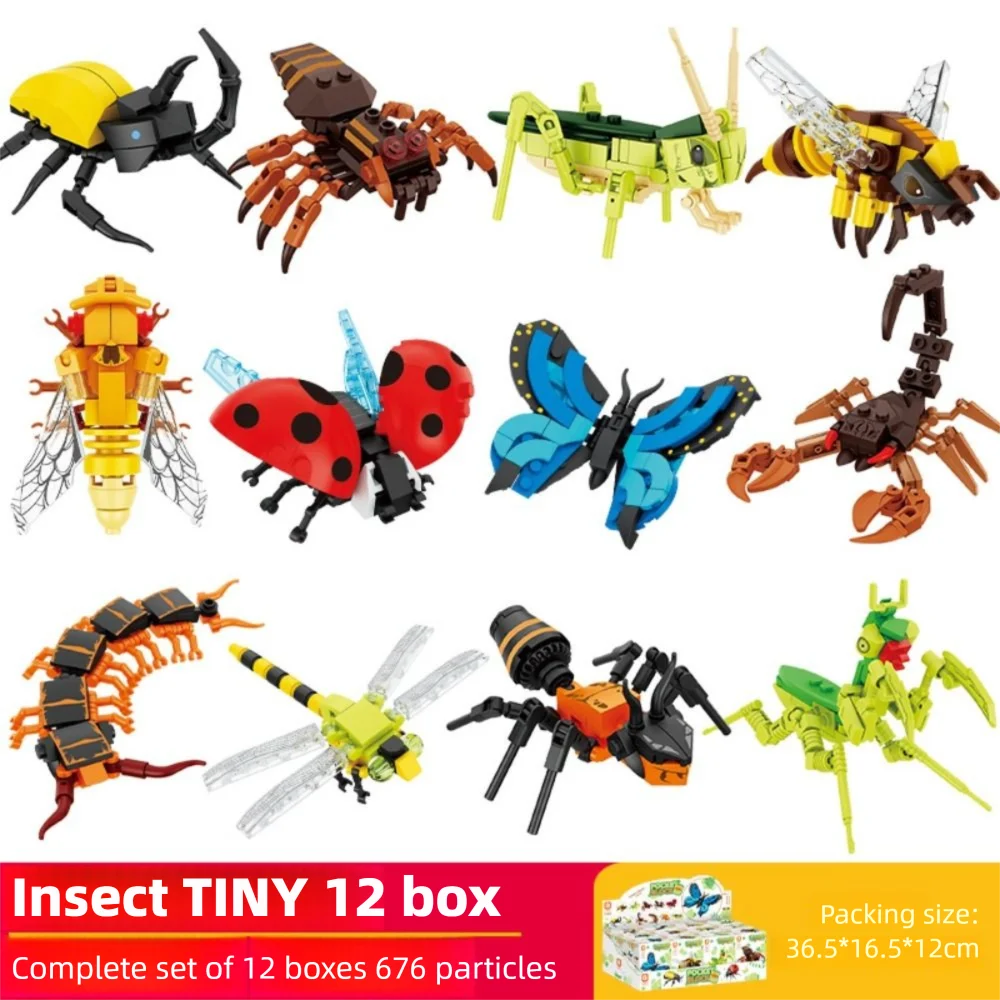 Puzzle Insekt Tiermodell Ameise Insekt Heuschrecke Libelle Bausteine Geschenk