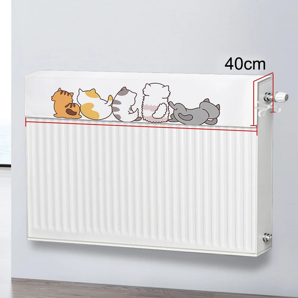 Radiator dust cover with plush flannel antismoke shield vertical decorative design for dust protection and indoor style