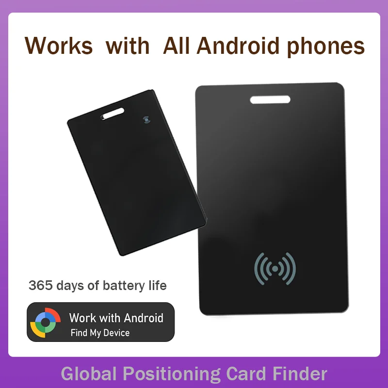 Wallet Anti-loss Card Ultra-thin Smart Finder Card with Google Bluetooth Anti-Lost Reminder Device For Android Wireless Charge