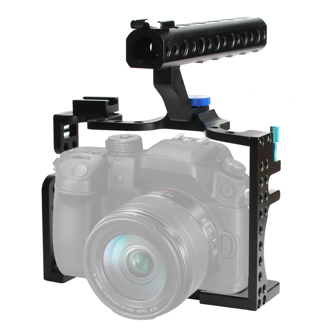 Kamera Käfig Rig GH3 GH4 GH5 Schutz Gehäuse Fall Top Griff Grip für Panasonic Lumix DSLR Video Stativ Verlängerung Kit – Detail 13