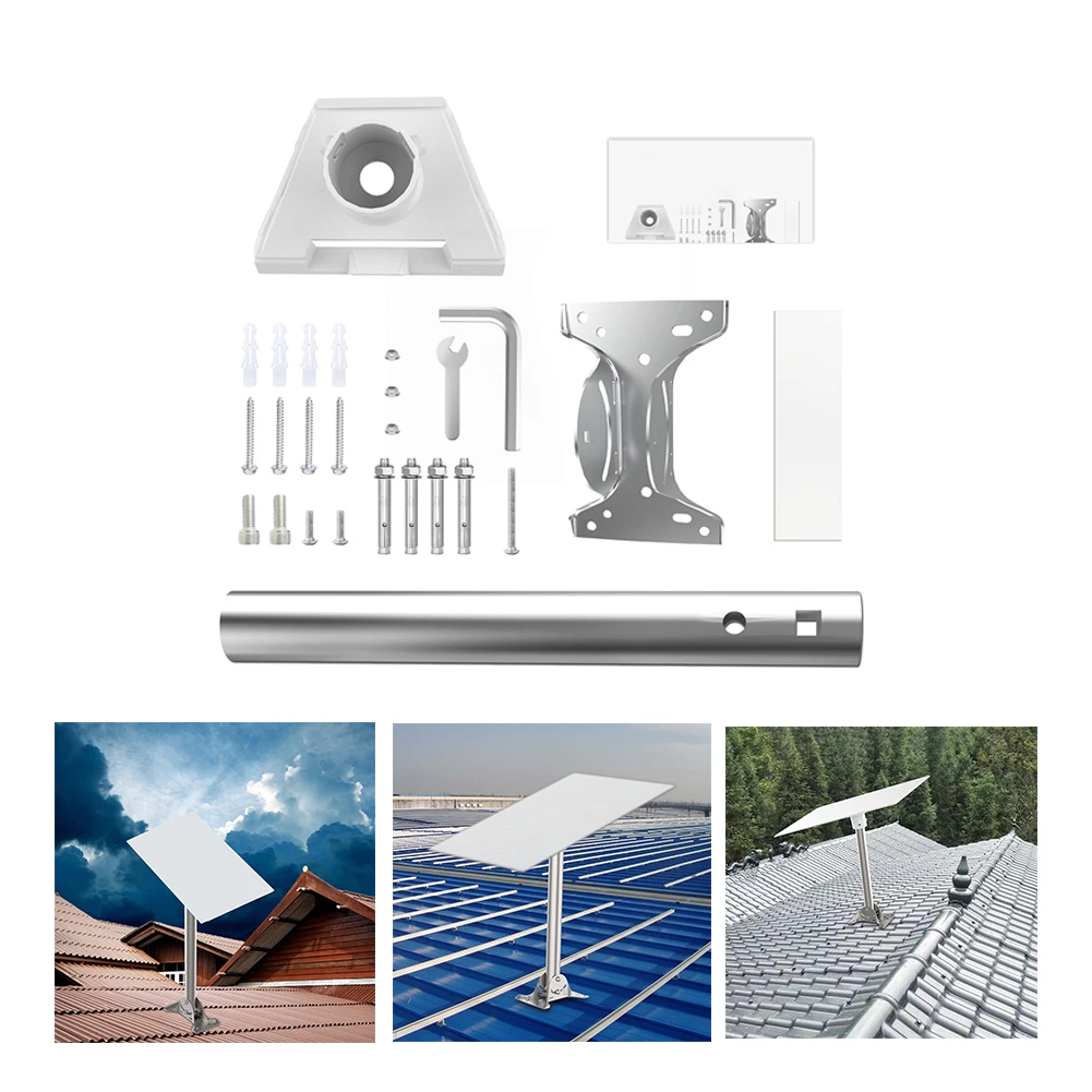 

Heavy duty and Stable Roof Mount Pivot Straight Pipe Kit for For Gen 3 Construction Screw Installation