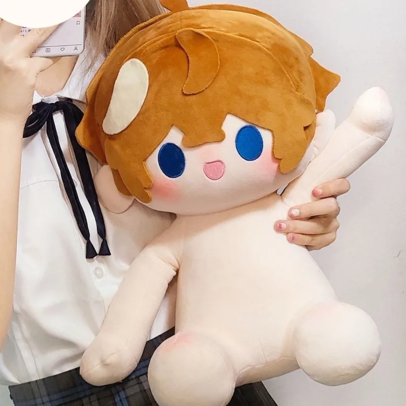 Anime Game Genshin Impact Tartaglia Kawaii Cosplay 40cm Sitting Plush Stuffed Doll Body Cartoon Plushies Toy Figures Fans Gift